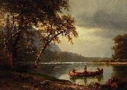 Albert Bierstadt Salmon Fishing on the Cascapediac River oil